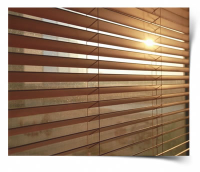 The light filters through the 50mm basswood Venetian blind that is open. This picture really shows the quality of the product that we can provide.