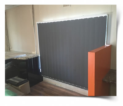 Another quality fabric Vertical blind installation by Active Blinds
